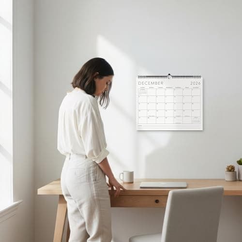 Beautiful 2026 Wall Calendar - Runs from January 2026 until July 2027 - Large 14.5" x 11.5" Office Wall Calendar for Easy Organizing 7