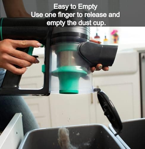 Wyze Cordless Vacuum Cleaner with 20000Pa Powerful Suction, Lightweight Stick with HEPA Filter, 300W Powerful Brushless Motor, 40mins Runtime in Eco Mode, for Home Hard Floor Carpet Pet Hair 7