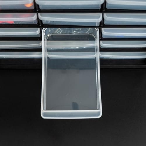 IRIS USA Plastic Storage Drawers, Made in USA, 24-Drawer Small Parts Organizer, Stackable Teacher Toolbox for Hardware, Screws, Nuts & Bolts, Stickers, Beads, Building Bricks, Garage Storage – Black 7