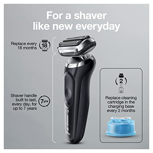 Braun Series 7 7085cc Flex Rechargeable Wet & Dry Men's Electric Shaver with Clean & Charge Station, Stubble & Beard Trimmer 10