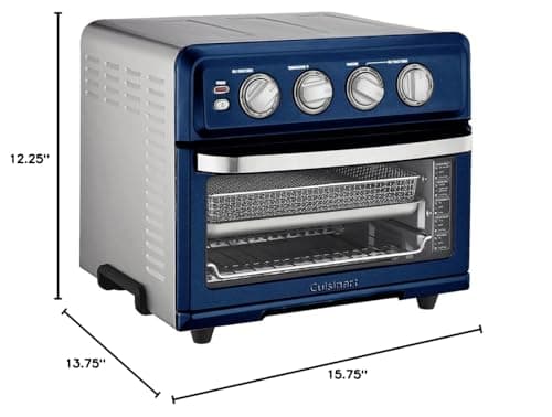 Cuisinart TOA-70NV AirFryer Toaster Oven with Grill, Navy Blue Bundle with 1 YR CPS Enhanced Protection Pack 6