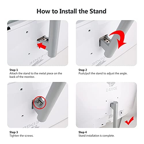 Z-Edge 27-inch Curved Gaming Monitor, Full HD 1080P 1920x1080 LED Backlight Monitor, with 100Hz Refresh Rate and Eye-Care Technology, 178° Wide View Angle, VGA+HDMI 8