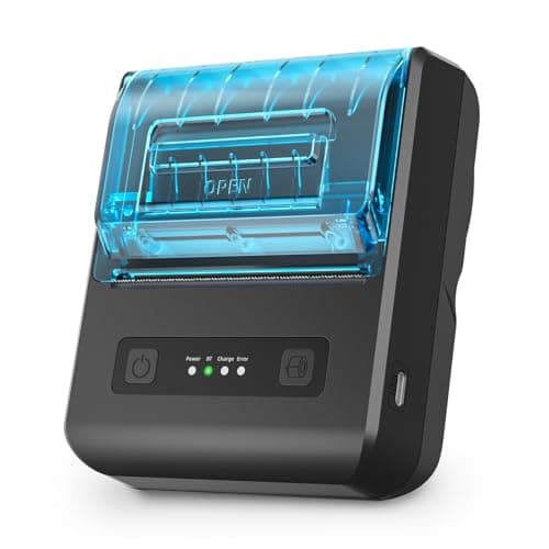 ETprin POS Receipt Printer, 80mm Portable Mobile Mini Thermal Printer, Compatible with 3 1/8" Thermal Paper Receipt Rolls, Receipt Bill Ticket Printer for Android/Windows, Not Compatible with Square