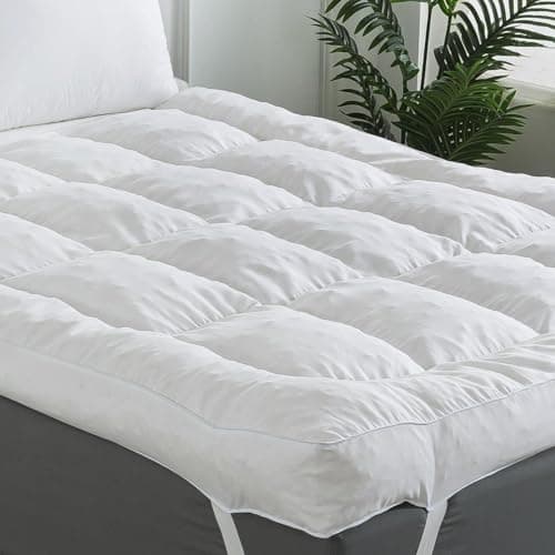 WhatsBedding 5 Inch Memory Foam Mattress Topper California King Size, Breathable Fluffy Shredded Memory Foam Filled Pillow Top, 4 Anchor Elastic Bands, 84x72x5 Inch 7