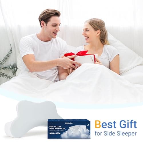 Wattne Side Sleeper Pillows with Arm Holes- Memory Foam Shoulder Pillow for Side Sleepers Neck Support & Rotator Cuff Pain Relief, 2PCS Pillowcase, Ergonomic Knee, Leg, Arm Pillow for Adults (Grey) 8