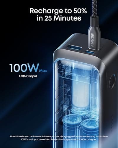 Anker Prime Power Bank, 20,100mAh 3-Port Portable Charger with 220W Max Output, Two-Way Charging, TSA-Approved, App Control, for MacBook, iPhone 17/16 Series, and More (Base Not Included) 5