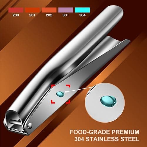 KAITION Stainless Steel Garlic Press, Premium Garlic Crusher - Leak-Proof, Easy to Clean, Rust-resistant, Dishwasher Safe! 7