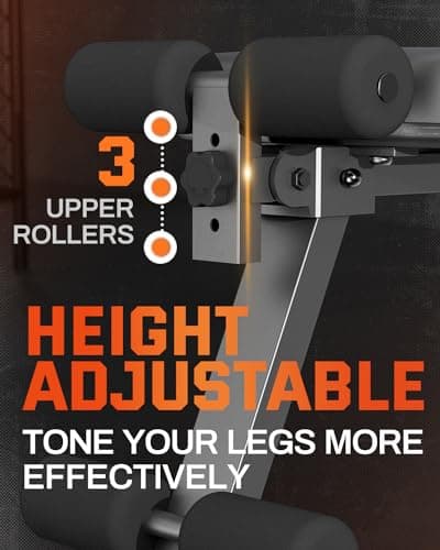 Lusper Adjustable Weight Bench Foldable - 600 Lb Stable Workout Bench, 5 Sec Fast Folding Multi-Purpose for Full Body Workout 5