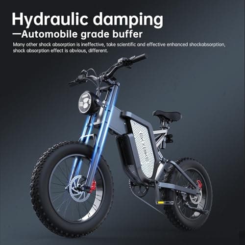 X20 Electric Bike for Adults 2000W Electric Dirt Bike with 48V 35AH Removable Battery, Hydraulic Oil Brake, Shamano 7-Speed, 34MPH, Max Range 75 Miles Mountain Electric Bicycle 6