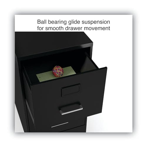 Alera Soho Vertical File Cabinet, 2 Drawers: File/File, Letter, Black, 14" X 18" X 24.1" 5