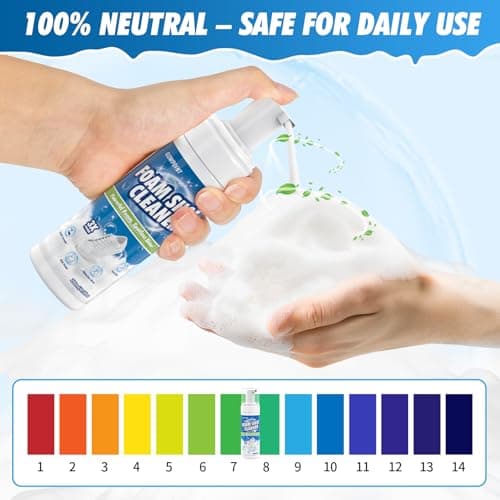 GLOWPOINT Shoe Cleaner, 6.76 Oz White Shoe Cleaning Kit with Brush & Towel, Sneaker Cleaner Foam Removes Dirt & Stain for Tennis Shoe, PU Leather, Knit 6