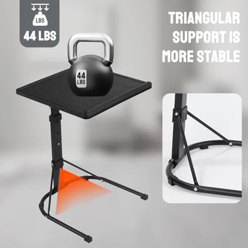 Gocamptoo Folding TV Tray Table, Multi-Functional Personal Activity Table, Adjustable Height TV Dinner Table, Space Saving 7