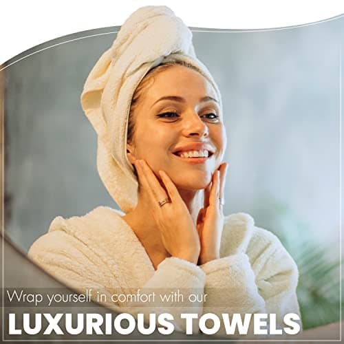 KAHAF Collection 6-Pack Bath Towels - Lightweight - Extra Absorbent - 100% Cotton - Shower towels (Multi, 27 inchesx54 inches) 7
