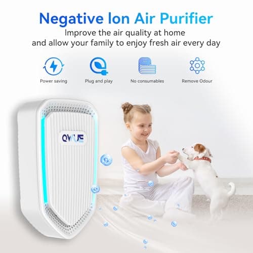 6Pack Air Ionizer Plug In, Filterless Home Negative Air Purifier, Quiet Air Freshener Portable Cleaner for Odors Smoke Dust, Air Purifiers for Home Office, Bedroom, Bathroom 5