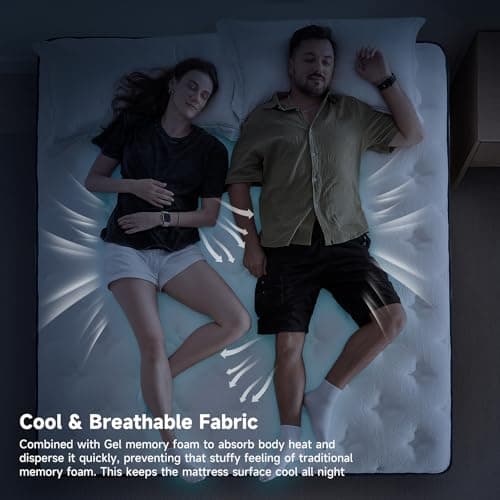 Chiusyufuk Full Mattress,10 inch Full Size Mattress,Hybrid mattresses,Single,Gel Memory Foam Individually Wrapped Pocket Coils Innerspring Pressure Relief,Soft,CertiPUR-US Certified,Fiberglass-Free, 5