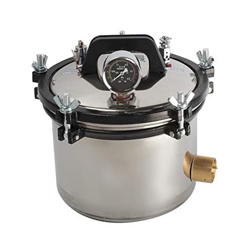 Portable Lab Steam Autoclave Ster𝒊l𝒊zer Stainless Steel High Pressure Steam Cleaning Machine 8L/8.4qt