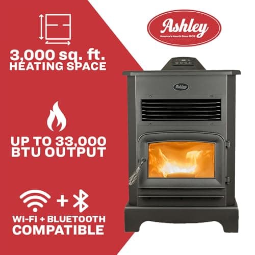Ashley 3,000 Sq. Ft. Pellet Stove w/Wi-Fi 5