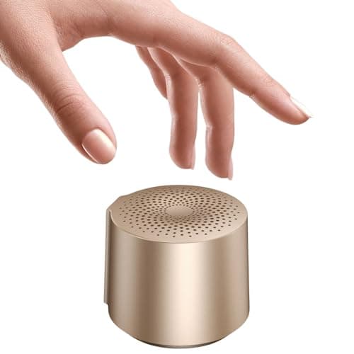 HOAIYO TWS Portable Wireless Speaker with Built in Mic and Play 2 Speakers Together (Gold)