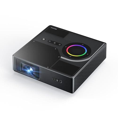 NexiGo Nova Mini, Portable Laser Projector, Google TV w/Netflix, 1080p FHD, 1200 Lumens, 15000:1 Contrast w/SAE, 3D, Auto Setup, 150" Display, 8W Dolby Audio, Portable for Home & Outdoor