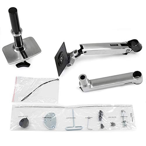 Ergotron – LX Monitor Arm, Single Monitor Desk Mount – fits Flat Curved Ultrawide Computer Monitors up to 34 Inches, 7 to 25 lbs, VESA 75x75mm or 100x100mm – Tall Pole, Polished Aluminum 5