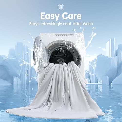 OtterOasis Cooling Comforter Twin Size for Hot Sleepers, 68"x90" Summer Cooling Blanket for Night Sweats, Silk Soft Lightweight Breathable All-Season Grey Cooling Quilt Blanket 8