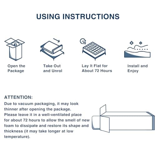 OLANLY Dual-Layer 4 Inch King Size Memory Foam Mattress Topper for Back Pain, 2 Inch Cooling Pillow Top Mattress Pad Cover and 2 Inch Gel Memory Foam Topper, Deep Elastic Pocket, Grey 9