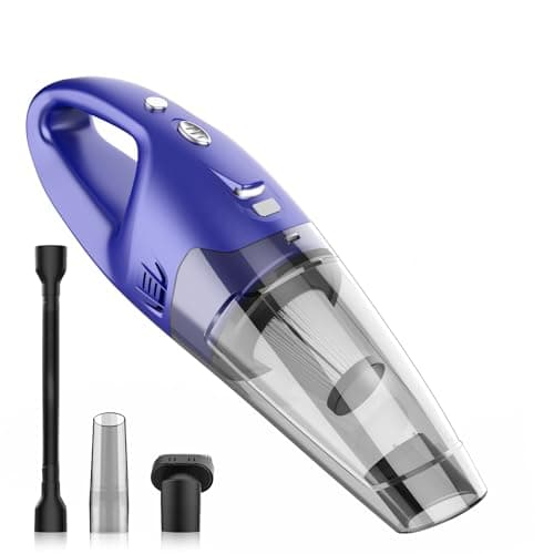 YOOHI Handheld Vacuum Cordless Rechargeable – 6000Pa Mini Hand Held Vacuum, LED Light, 20–25 Mins Runtime, USB Charging, 500ML Cup – Lightweight Small Vacuum Cleaner Cordless for Car/Office/Home