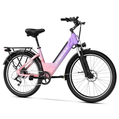 Aelith 26" Electric Bike for Adults – Powerful 1000W Motor, 48V Removable Battery, 7-Speed, Front Suspension & LCD Display – Commuter and Mountain EBike for Women