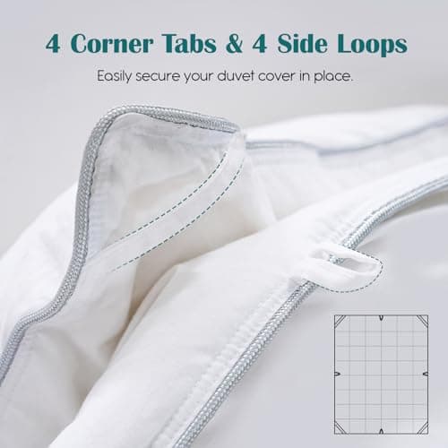Yalamila Oversized King Goose Feather Down Fiber Comforter, 100% Cotton Cover Ultra Soft Fluffy Duvet Insert, All Season Luxurious Hotel Bedding Comforter with 8 Loops, White 116"x98" 8