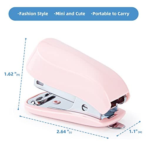 Deli Stapler, 20-50 Sheets Capacity with Staples and Staple Remover Set, Desk Stapler Office Staplers (Pink, 20 Sheet) 8