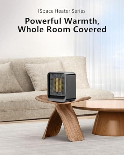 Electric Space Heater, Lightweight PTC Ceramic Fast Heating Desk Heater for Office, Bathroom Portable Mini Personal Heater with Overheating Tip-Over Protection for Office Desk, Camping, Indoor Use 9