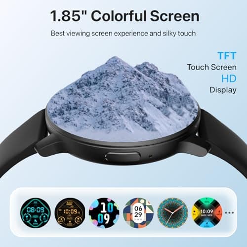 DIVElink Smart Watch(Answer/Make Call) 2025 Smart Watches for Men Women 100+ Sports Fitness Tracker with Heart Rate,Sleep Monitor,Pedometer,Calories IP68 Waterproof Activity Tracker for Android/iOS 6