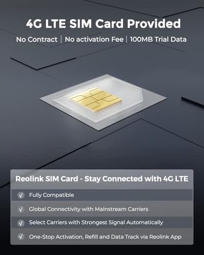 REOLINK Dual Lens Cellular Security Camera, 4G LTE Auto Tracking No WiFi Solar Powered Outdoor Camera, 6X Hybrid Zoom, 4K Color Night Vision, Motion Alert, Playback, TrackMix LTE + Solar Panel 5