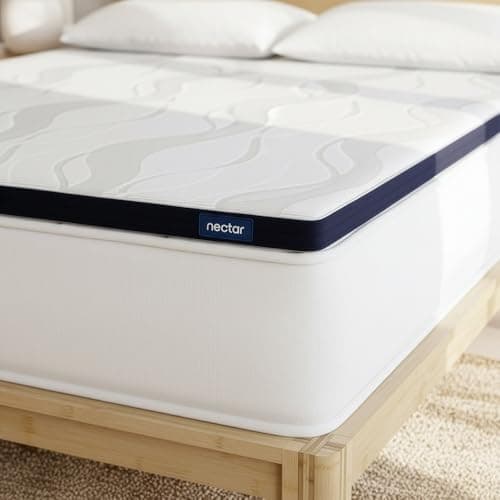 Nectar Soft Mattress Topper - Twin - 2" Gel Memory Foam Mattress Topper - Breathable & Comfortable - Back Pain Relief