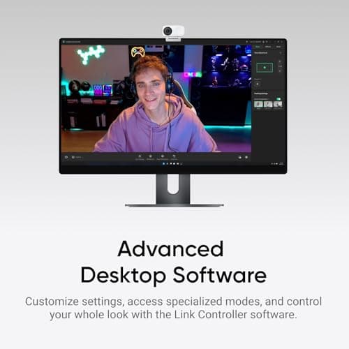 Insta360 Link 2C - 4K Webcam for PC/Mac, 1/2" Sensor, Auto Framing, HDR, AI Noise-Canceling Mic, Gesture Control for Streaming, Video Calls, Gaming, Works with Zoom, Teams, Twitch & More 8