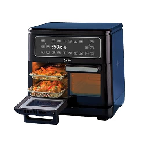Oster 11-Quart Dual Air Fryer Oven with 2 Cooking Zones, Large Capacity Air Fryer with 6 Cooking Functions & 2 Baskets