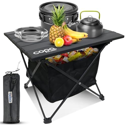 copa Portable Beach Table Aluminum Ultralight Adjustable Folding Camping Table with Storage Bag, Beach Tables for Sand Foldable, Camping Tables That Fold Up Lightweight…