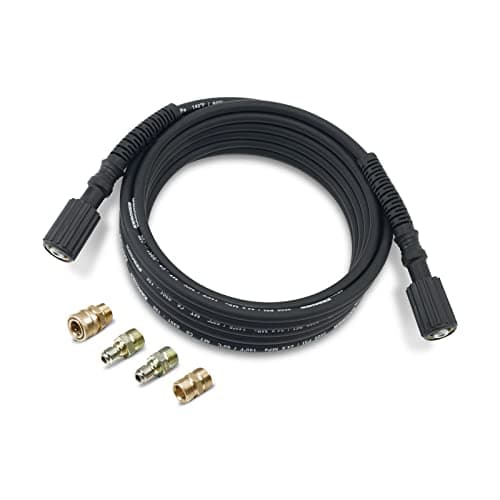 Kärcher 25' High Pressure Extension Hose for Pressure Washers up to 3600 PSI - with Adapters Included - Quick Connect or M22 Fitting