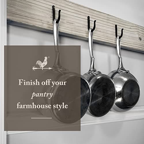 Railroad Spike Cast Iron Hooks (10 Pack) Handmade Blacksmith, Wall Mounted Farmhouse Decorative Hooks, PowderCoated for Interior or Exterior Use, Rust Proof for Hanging Coats, Bags or Pots (Black) 8