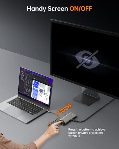 NOVOO USB C Docking Station Dual Monitor, 15 in 1 Laptop Docking Station 3 Monitors with 2 HDMI,VGA,USB C/A Ports, 100W PD, RJ45, SD/TF and Audio, Multiport Adapter for MacBook/Dell/iPhone/HP/Lenovo 5