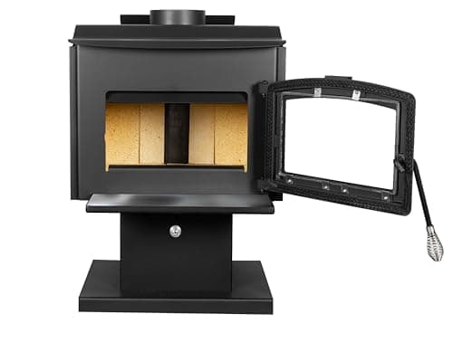 Pleasant Hearth 1,800 Sq. Ft. Wood Stove with Stainless Steel Ash Lip and Blower 7