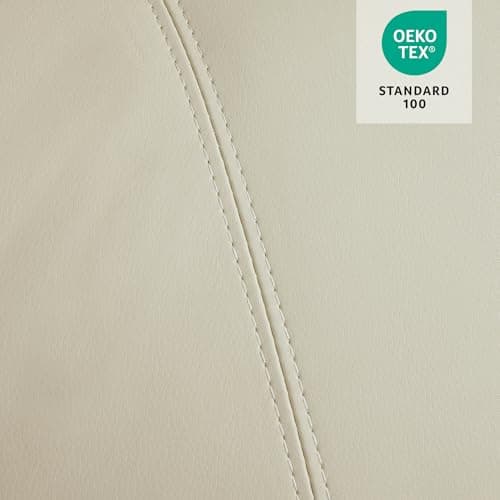 MCombo Power Lift Recliner Chair for Elderly, Lift Chair with Heat and Massage, FSC Certified, USB Ports, Cup Holders, Faux Leather 7040 (Cream White, Medium) 10