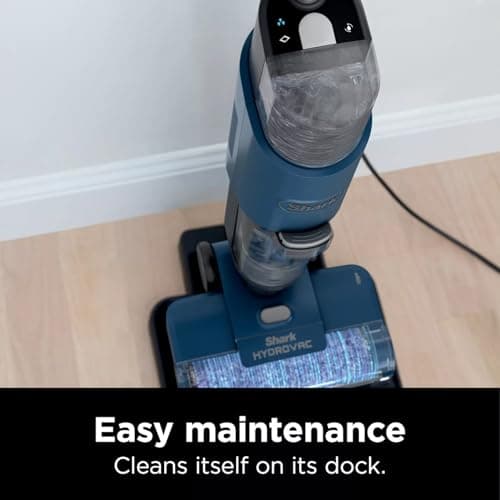 SHARK WD101 HydroVac XL 3-in-1 Vacuum, Mop & Self-Cleaning System for Multi-Surface Cleaning, Perfect Hardwood, Tile, Marble, Area Rug More, Corded, Navy (Renewed) 5