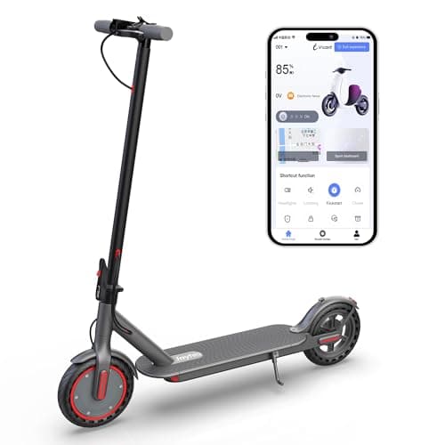 Electric Scooter Adults, Powerful 350W E-Scooter, Max 19 Mph & 15-19 Miles Range Scooters, Folding Scooters with 8.5" Solid Tires, Commuting Scooter Kick Scooter with APP Control (Seats Optional)