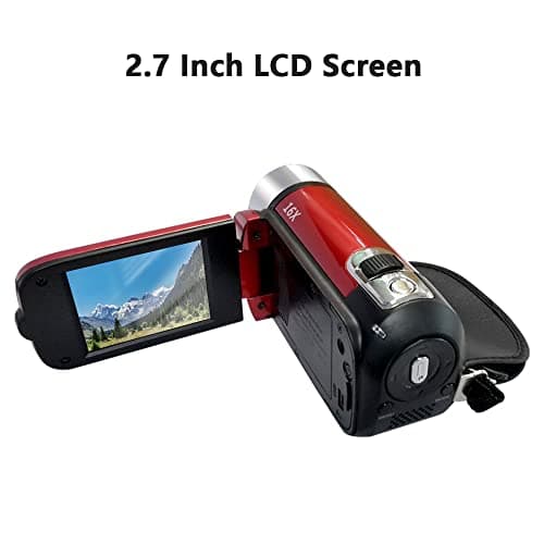 Andoer Portable 1080P High Definition Digital Video Camera DV Camcorder 16MP 2.7 Inch LCD Screen 16X Digital Zoom Built-in Battery 6