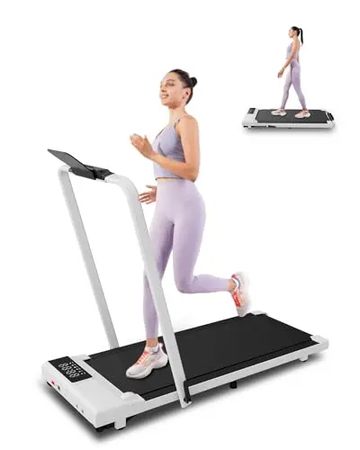 SupeRun 3 in 1 Walking Pad Treadmill, 3.0HP Folding Treadmills, 300LBS Capacity Under Desk Treadmills for Home, 7.5MPH Walking Pad with Handle Bar, Remote Control & APP