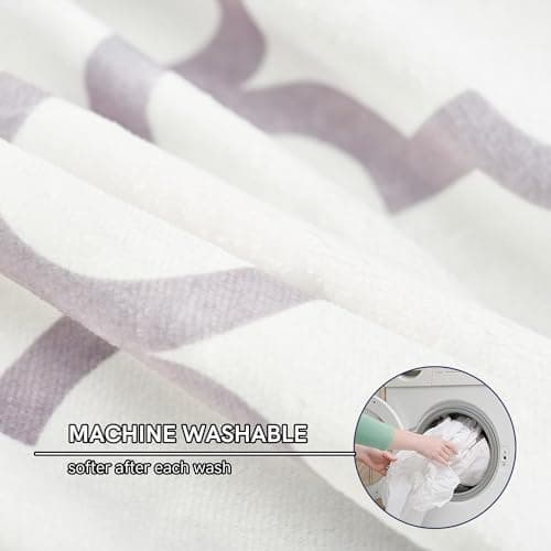 YnM Fuzzy Duvet Cover for Weighted Blankets (Lattice Scroll 60''x80'') 5