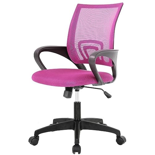 PayLessHere Home Office Chair Desk Computer Chair Adjustable Ergonomic Chair Lumbar Support Armrest Executive with High Density Mesh 360 Degree Swivel Chair for Men Women Adults Chair (Pink)