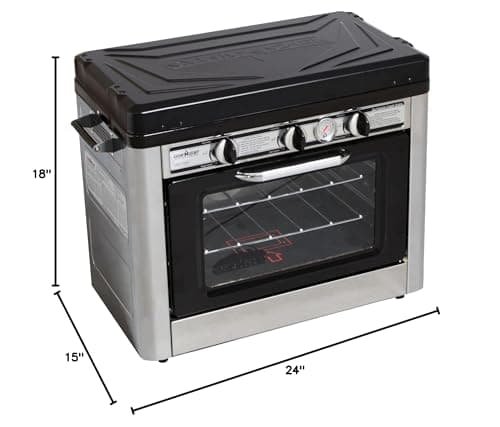 Camp Chef Outdoor Camp Oven, Black/Silver, 31" H x 24" W x 18" L 8