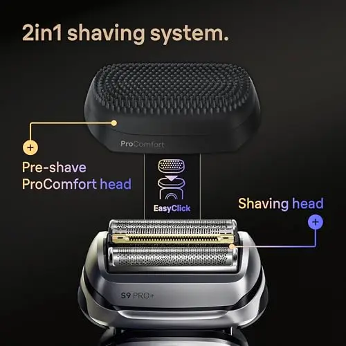 Braun Series 9 PRO+ Electric Shaver, Wet & Dry Razor, Pro SensoAdapt, 6in1 SmartCare Center, 9697CC, Silver 8